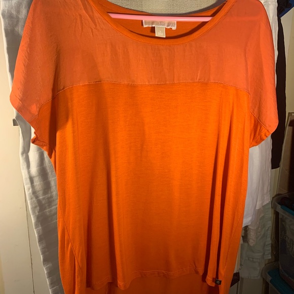 Michael Kors large orange short sleeve shirt - Picture 7 of 10